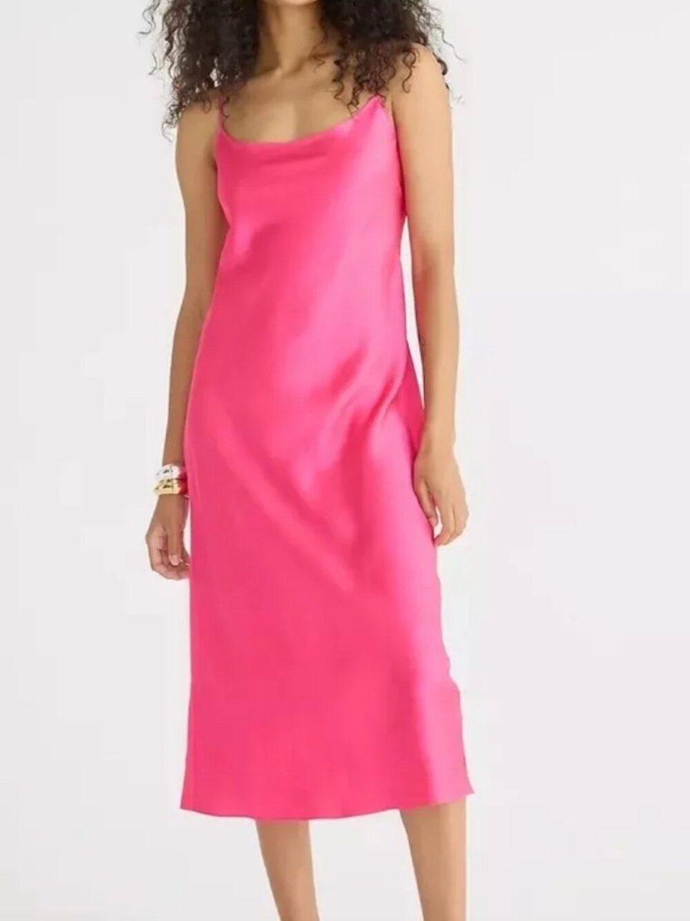 J. Crew Gwyneth Neon Fuschia Slip Dress